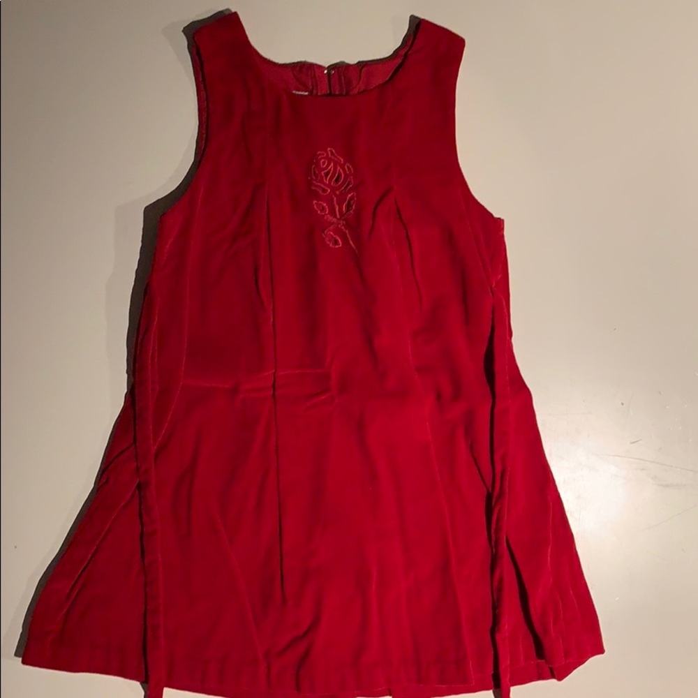 Samara Girls size 5 red velvet dress